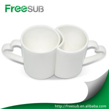 11OZ ceramic couple love white sublimation mugs